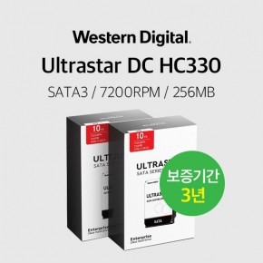 WD 울트라스타 10TB Ultrastar DC HC330 WUS721010ALE6L4 2PACK