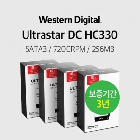 WD 울트라스타 10TB Ultrastar DC HC330 WUS721010ALE6L4 4PACK